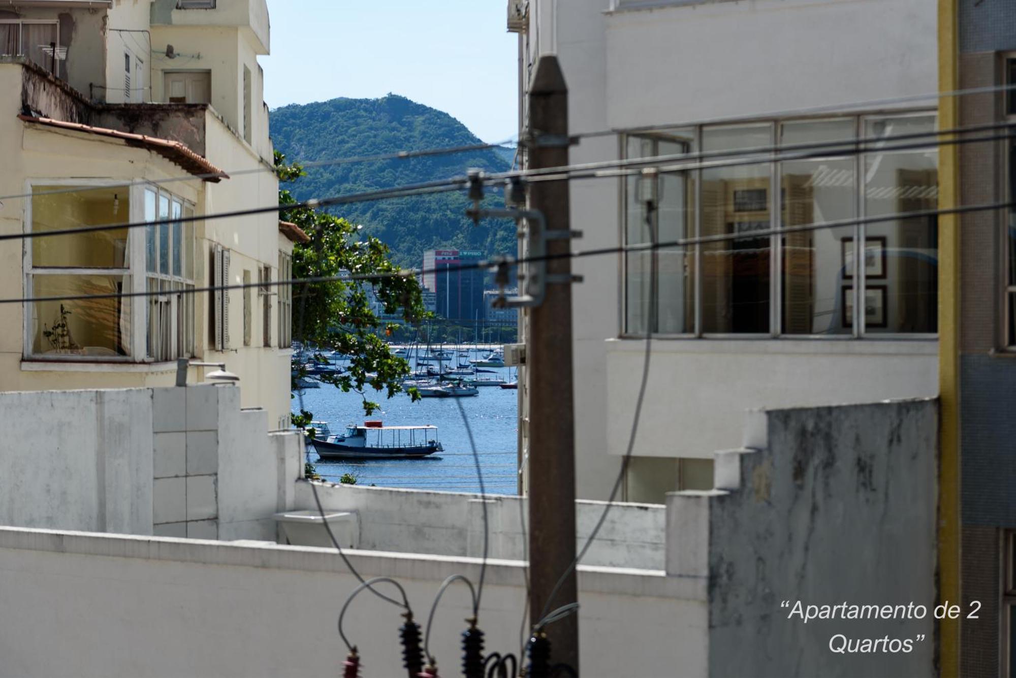 2 Quartos Na Urca Com Vista Para Baia De Guanabara A 700M Pao De Acucar Com Cozinha Completa E Wi-Fi - Bares, Restaurantes E Comercio Local A Poucos Metros Rio de Janeiro Eksteriør billede